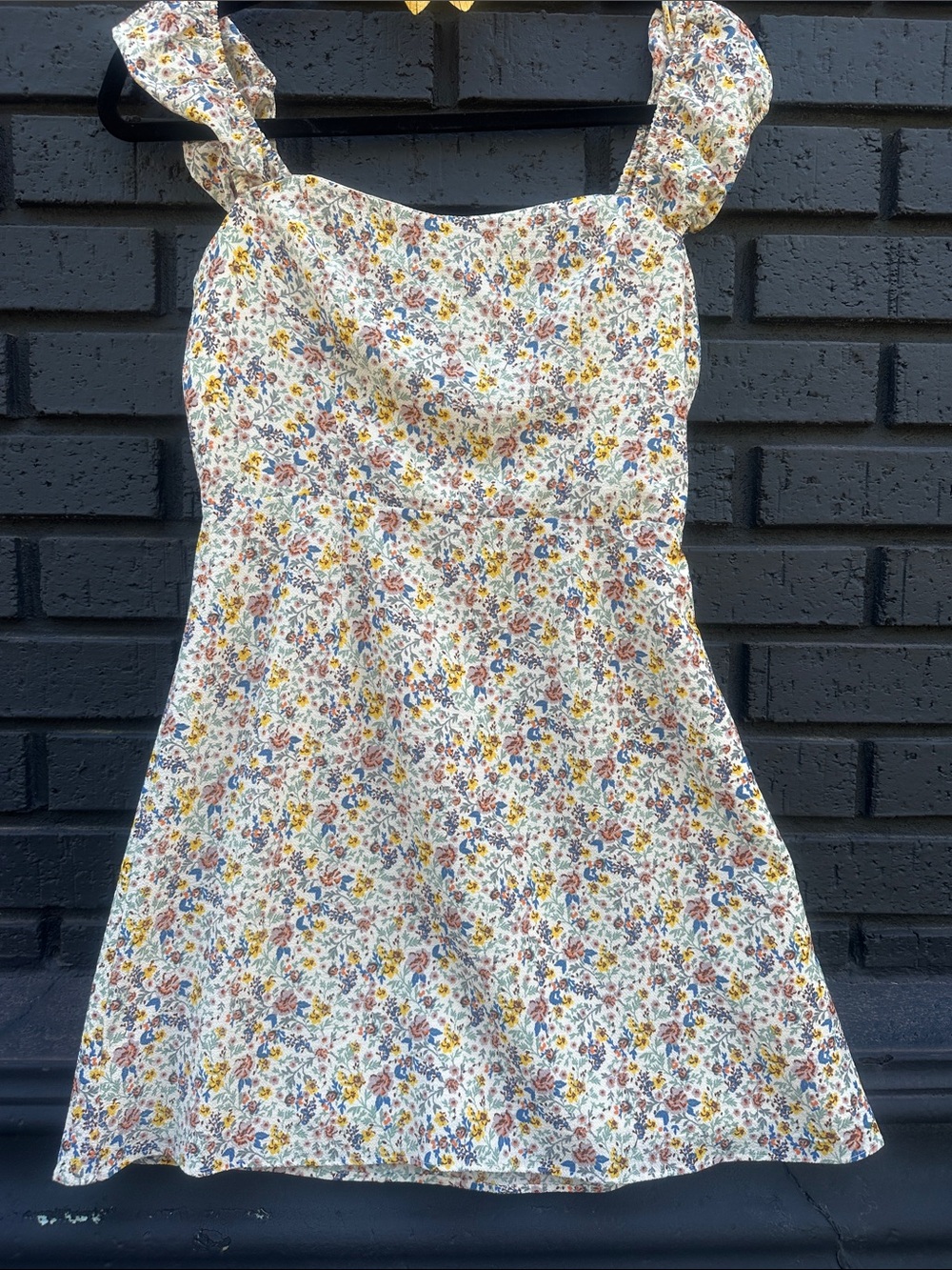 French Connection Floral Ruffle-Strap Camisole - White, Blue, Yellow, Pink
